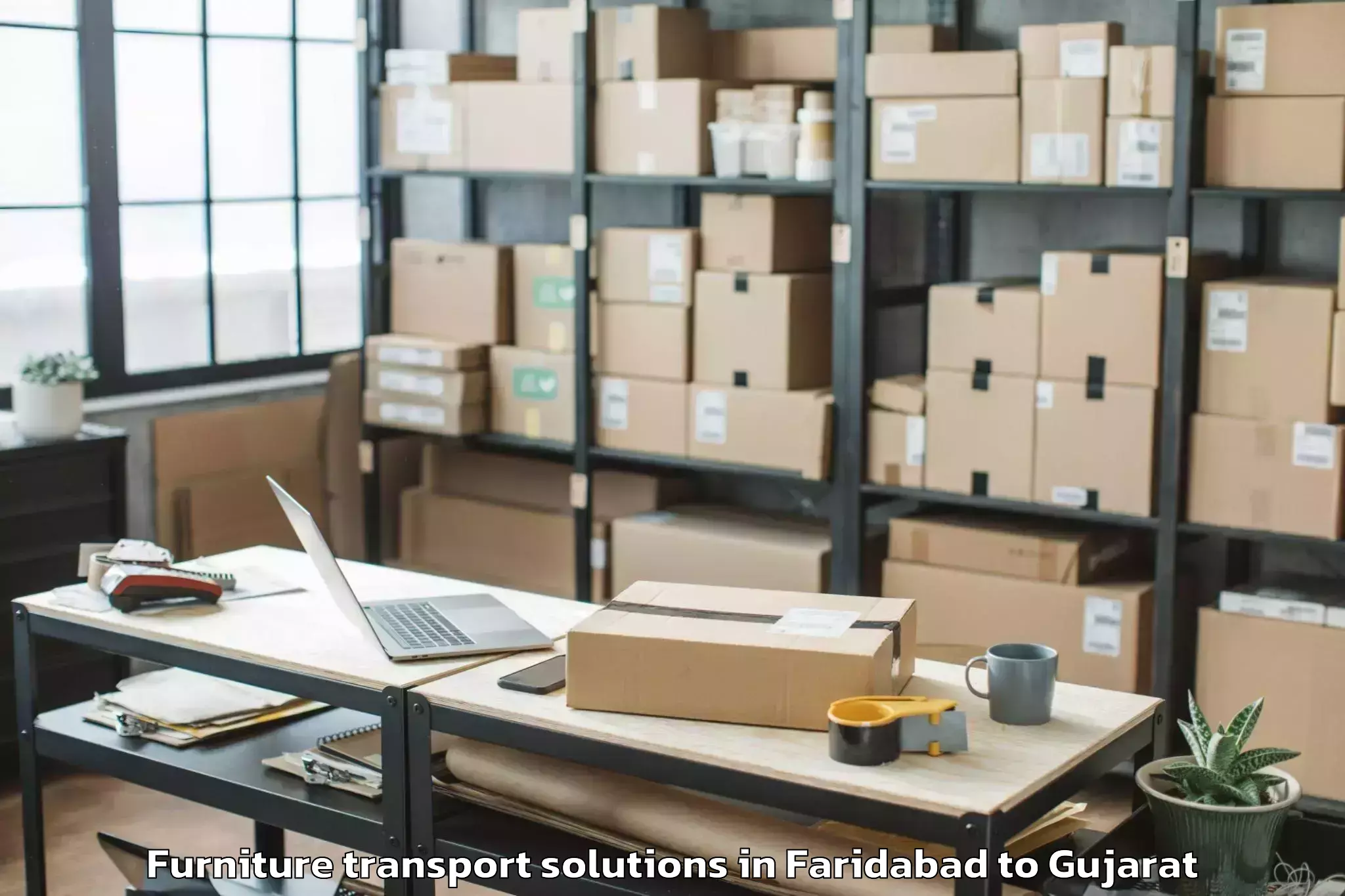 Reliable Faridabad to Khambhat Furniture Transport Solutions